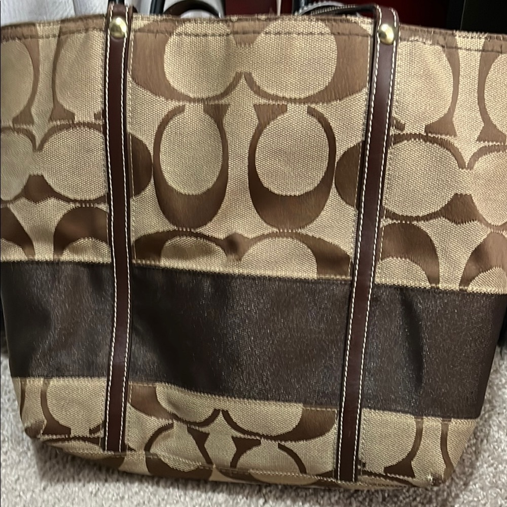 Brown Signature Tote Bag